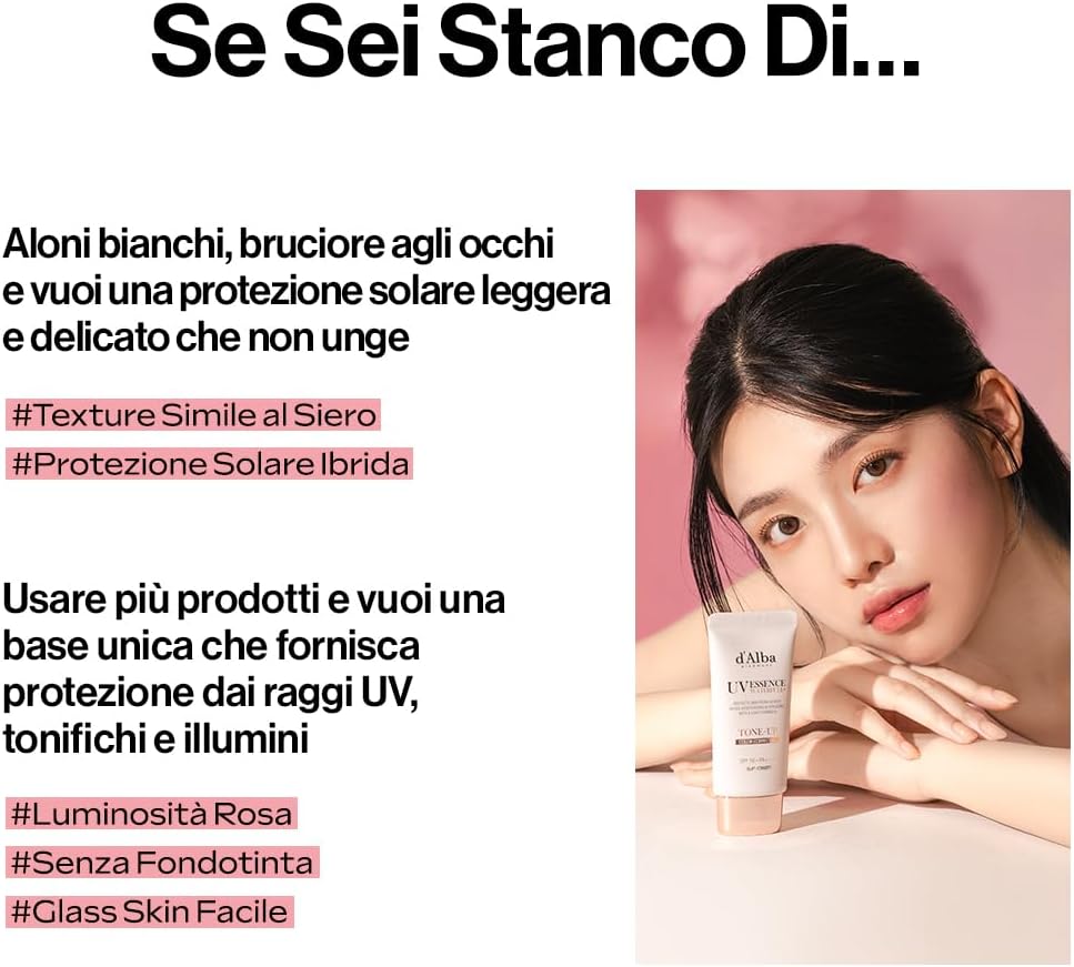 d'Alba Crema solare tone-up Waterfull SPF50+ al Tartufo Bianco Italiano